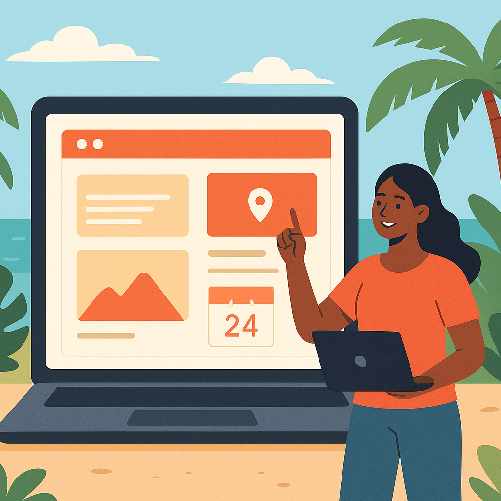 site one-page martinique / mini-site événement martinique