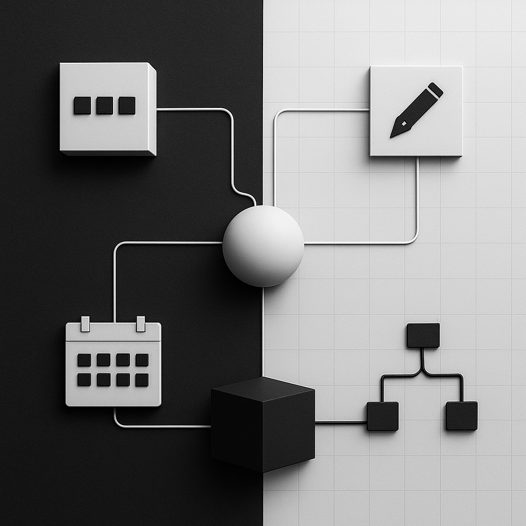 Tableau de bord de content marketing automatisé avec workflows éditoriaux et analytics SEO sur écran d'ordinateur