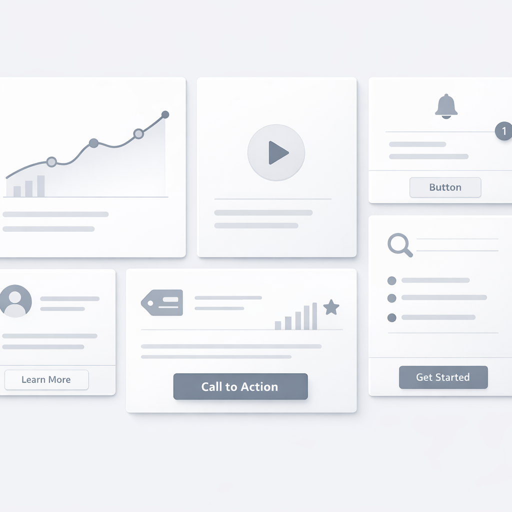 Exemple d’architecture web bento grid avec cartes modulaires sur une page web